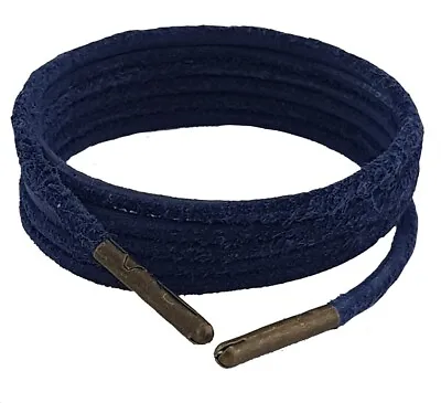 Shoe And Boot Laces Navy Blue 3 Mm Round Leather Sizes From 45 Cm - 200 Cm • £4.25