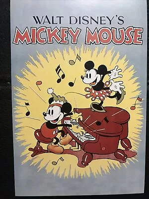 Postcard Art Of Disney Movie Poster Mickey & Minnie Mouse In “the Whoopee Party” • $3.95