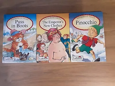 Ladybird Favourite Tales Book Bundle X3 - Puss In Boots Pinocchio + 1 More • £4.99