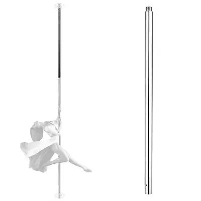 $51.89 • Buy 3.4 FT Chrome Extension For 45mm Dance Pole Fitness Spinning Exercise Silver