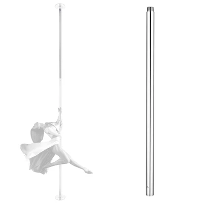 $51.89 • Buy 3.4 FT Chrome Extension For 45mm Dance Pole Fitness Spinning Exercise Silver