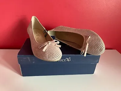 Caprice Walking On Air Ladies Rose Sparkle Leather Shoes - Size 6H   *Brand New* • £16.99