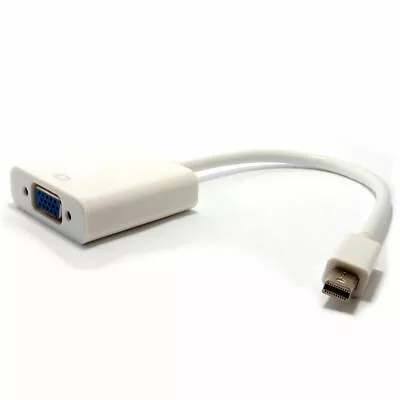 Mini-DisplayPort/Thunderbolt Laptop To VGA/SVGA Screen 15 Pin HD15 Adapter Cable • £5.05