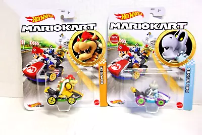 Lot Of 2 Hot Wheels Mario Kart  Bowser &  Dry Bone Standard Kart • $10