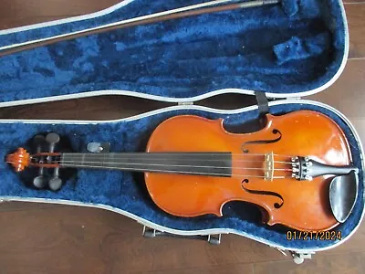 Vintage  German  Violin With Case And Bow  Full Size.  Made In West Germany. • $225