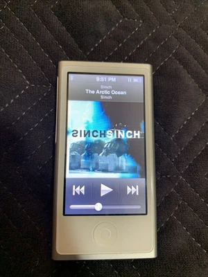 $150 • Buy Apple IPod Nano 7th Generation Gen 16GB Silver Bluetooth + Radio A1446