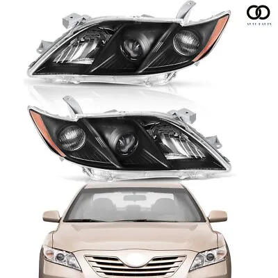 For Toyota Camry 2007 2008 2009 Black Clear Housing Projector Headlight Pair Set • $60.54
