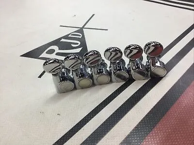 Ibanez Dual Pin Tuners Tuning Keys Pegs Heads In Line Right Chrome • $25