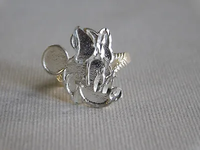 Sterling Silver Etched Minnie Mouse Ring Sz 7 • $29.99