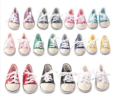 £6 Freepost 18  Doll Shoes Trainers Sneakers 7cm Our Generation Baby Born AG Boy • £6