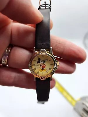 MICKEY MOUSE  VINTAGE CHARACTER WRIST WATCH Roman Numerals  • $15