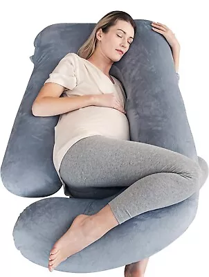 Pregnancy Pillows Soft U-Shape Maternity Pillow With Removable Cover • $20.99