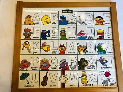 Vintage Sesame Street  Jim Henson Muppets Two Sided Magnetic Alphabet Chalkboard • $24.99