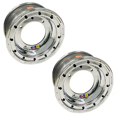 DWT Front Polished Beadlock Rims 10  10x5 Raptor 700 660 250 Banshee 350 YFZ450 • $349.95