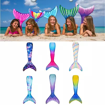 Mermaid Tails Swimsuit Girls Princess Bikini Set Beach Swimming Pool Costume • £10.99