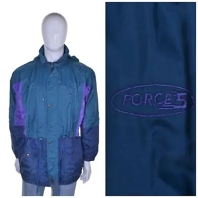 VINTAGE Gale Force 5 Anorak M Cagoule Kagool Waterproof Jacket Mac 80s 1980s • £29.99