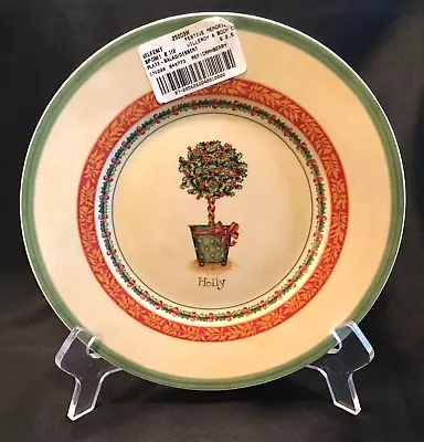Villeroy & Boch Festive Memories Topiary HOLLY 8-1/2  Salad/Dessert Plate NWT • $19.99