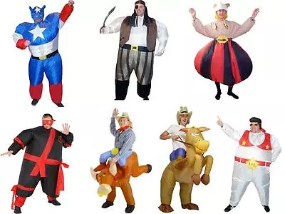 Cowboy Superhero Bullrider Ninja Fat Elvis Inflatable Fancy Dress Costumes • £9.99