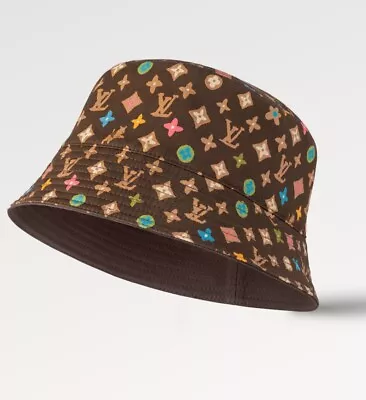 NEW Louis Vuitton Tyler Monogram Craggy Reversible Bucket Hat Brown OUT OF STOCK • $1200