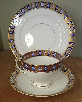£6.95 • Buy Antique, Blyth Porcelain, Diamond China, Footed Tea Cup, Saucer & Plate, Trio