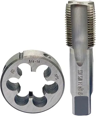 3/4 -14 NPS Tap And Die 3/4 -14 3/4 -18 HSS Tap And Die Set UNF Machine Threa • $45.43