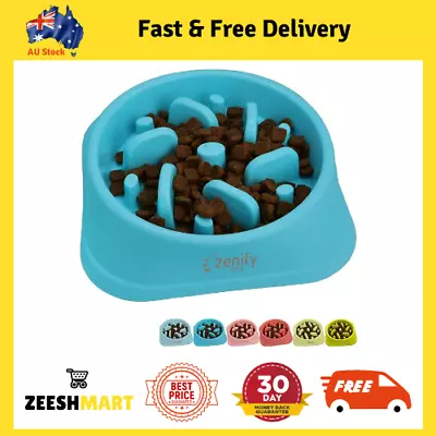 Zenify Dog Bowl Slow Feeder - Large 500ml Healthy Eating Pet Interactive Feeder • $24.98