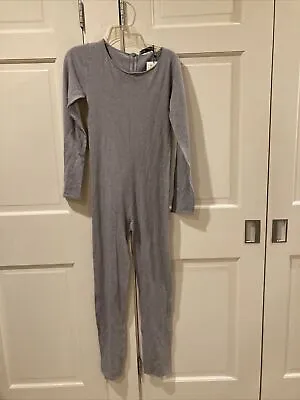 Zara Womens Large Gray Solid Sleeveless Jumpsuit • $38.99