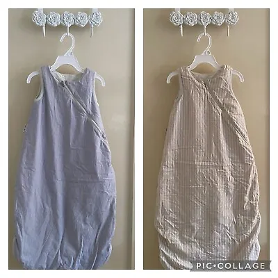 Organic Cotton Wool Baby Sleeping Bag Approx 2.5 Tog 6-12 12-18 • £12