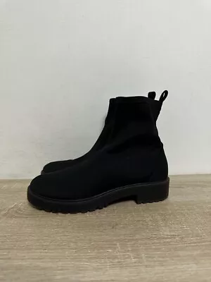 Even & Odd Women's Black Suede Pull On Ankle Boots Shoe Uk Size 5 Eur 38  Bt248 • £35