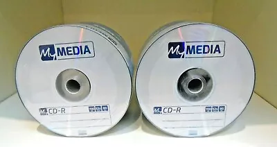 100 X Verbatim Mymedia CD-R Non Printable 52x Blank CD Discs Logo 700MB 80 Mins • £15.95