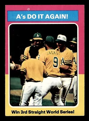 1975 Topps Baseball #466 A's Do It Again Jackson EX *d6 • $10