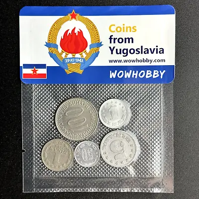 Yugoslavian Coins: 5 Unique Random Coins From Yugoslavia For Coin Collecting • $7.69