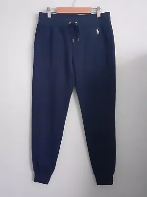 Polo Ralph Lauren Womens Joggers Track Pants Navy Blue White Pony Logo Size XS • £20