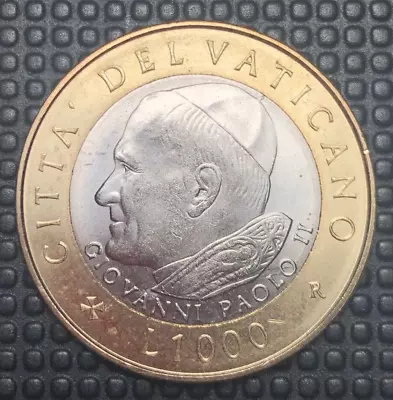 Coin VATICAN CITY John Paul II 1000 Lire 2001 Rome MS Bi-Metal • $19.95