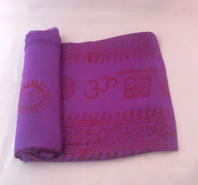 OM Yoga And Meditation Purple Color Cotton Shawl • $9