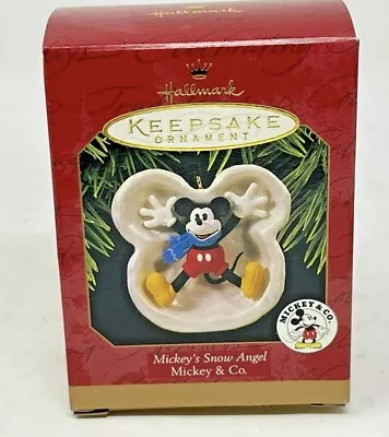 1997 MICKEY'S SNOW ANGEL DISNEY HALLMARK KEEPSAKE ORNAMENT Mickey Mouse • $7.60