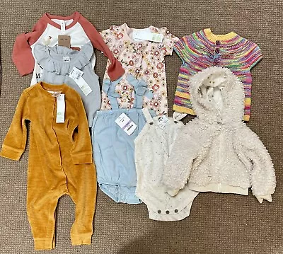 Bulk Lot Bundle Baby Clothes Country Road Jacket Top Bodysuit Romper Girl Bnwt 0 • $40