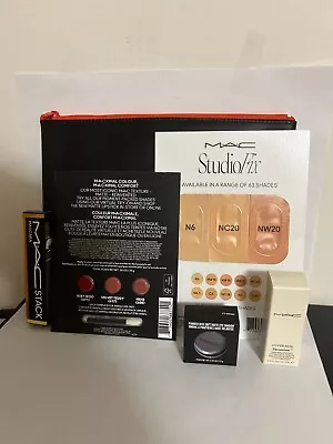 Mac Cosmetics 6 Pcs Makeup Deluxe Samples Gift Set Black Bag • $17.99