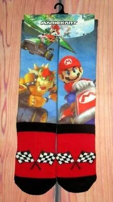 Mens Super Mario Mario Kart Crew Socks (shoe Size 8-12) • $8.90