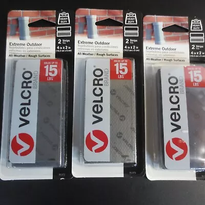 Velcro Industrial Strength Extreme Strip 2-Pieces 4  X 2  Size - 3 PACKAGES • $14.99