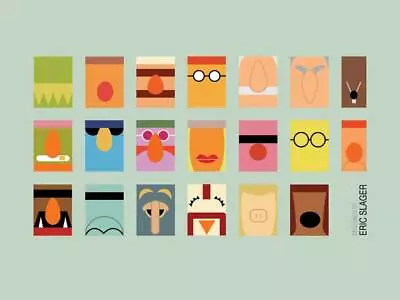 Poster - Minimalist Muppets Classic TV Original Abstract Design 4 Sizes • $27.99