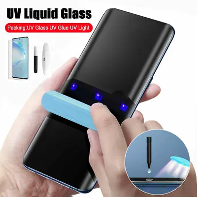 £4.45 • Buy For Samsung Galaxy S23 ULTRA UV Tempered Glass Full Liquid Glue Screen Protector