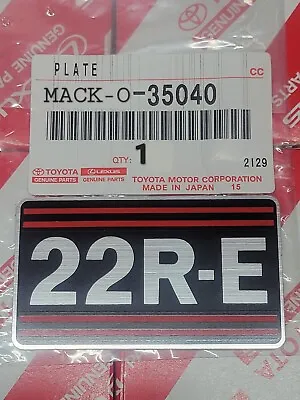 OEM 22R-E Toyota Valve Cover Sticker / Decal 4runner Pickup Celica Supra 22RE • $9.79