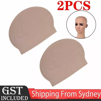 2x Rubber Bald Skin Head Unisex Funny Skinhead Dress Fancy Costume Latex Wig Cap • $10.98