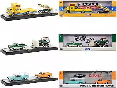 Auto Haulers Release 72 3 Trucks Set 1/64 Diecast Models M2 Machines 36000-72 • $71.99