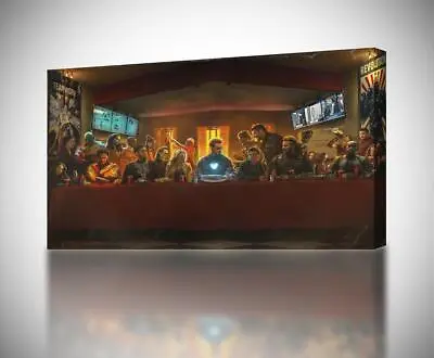Avengers Infinity War Last Supper CANVAS PRINT Wall Poster Marvel DIY CA1242 • £24.47