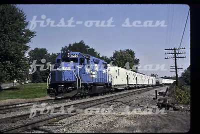 F Original Slide - Conrail CR 8230 Action W/ MofW Camp Train Clinton OH 1987 • $7.89