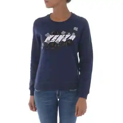 $30 • Buy KENZO Womens Navy Blue Embroidered Sweater Size Small