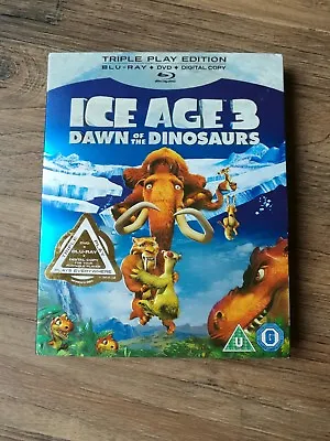 Ice Age 3: Dawn Of The Dinosaurs [Blu-ray] DVD |DIGITAL COPY |New. Triple Play. • £3.95