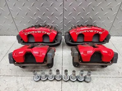 2001-2004 C5 Corvette Z06 Red Brake Calipers Set Front Rear 32k Miles • $299